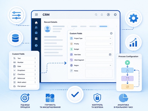 Кастомні поля й налаштування CRM-системи під процеси