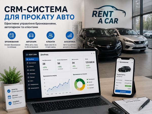 CRM для прокату й оренди: бронювання, парк та депозити